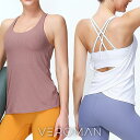 【5/16 1:59まで 5%OFFクーポン】VEROMAN FIT タンクトップ ヨガ レディース カップ付き スポーツウェア シンプル トップス おしゃれ ...