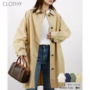 【5%OFFクーポン 9/11 1:59まで】CLOTHY 【2025SS新作】ミドルステンカラーコート アウター(コート・ジャケットなど)