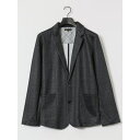 TAKA-Q MEN ストレッチ チェック柄ポンチ 2ボタンジャケット トップス