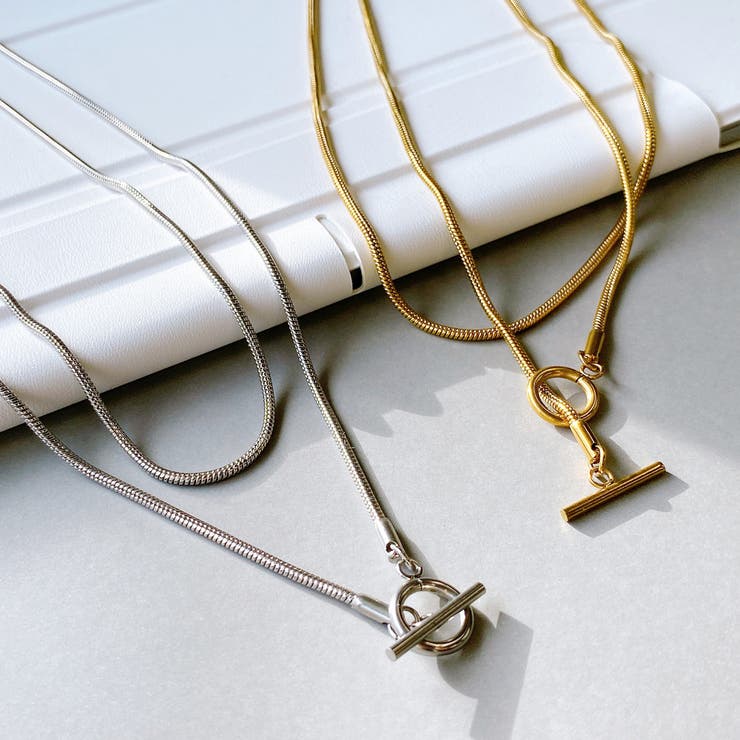 FACION マンテルスネークチェーンステンレスロングネックレス サージカルステンレス 金属アレルギー ラリエット SUS316L レディース ステンレス製 アクセサリー