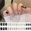 shoppinggo ネイルチップ ショート キラキラ シンプル ブライダル ハート つけ爪 ネイルアート アートチップ デコチップ オーバル ウエディン ネイル・マニキュア