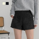 【8/11まで5%OFFクーポン】ad thie 【2025SS新作】ラメツイードショートパンツ パンツ・ズボン