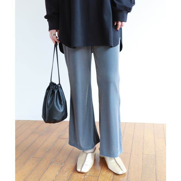 楽天市場】ベロア パンツ（カラーブルー）（レディースファッション