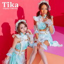 Tika ランジェリーテイストフリルリボンメイドコスチューム ハロウィンコスプレ セクシーコスプレ ガーリー エロかわ メイド服 ウェイトレス 個性派 Mサイズ ミント ももあ あいみん Tika ティカ コスチューム