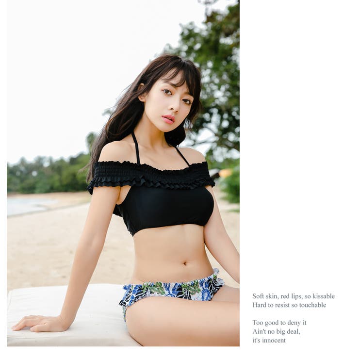 Anna Mu JAPAN 水着体型カバー レディース ビキニ タンキニ セット オフショル水着 オフショルダー ラッシュガード フィットネス セパレート 体型カバー水着 シンプル 大きいサイズ トレンド かわいい 可愛い オトナ女子 盛れる水着 大人