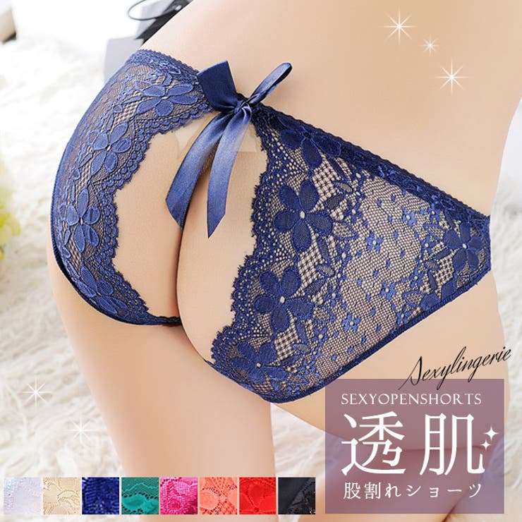 【10%OFFクーポン!11/27(木)1:59まで】Anna Mu JAPAN セクシーショーツ ランジェリー 単品 オープンクロッチ 穴あき 股割れ クロッ...
