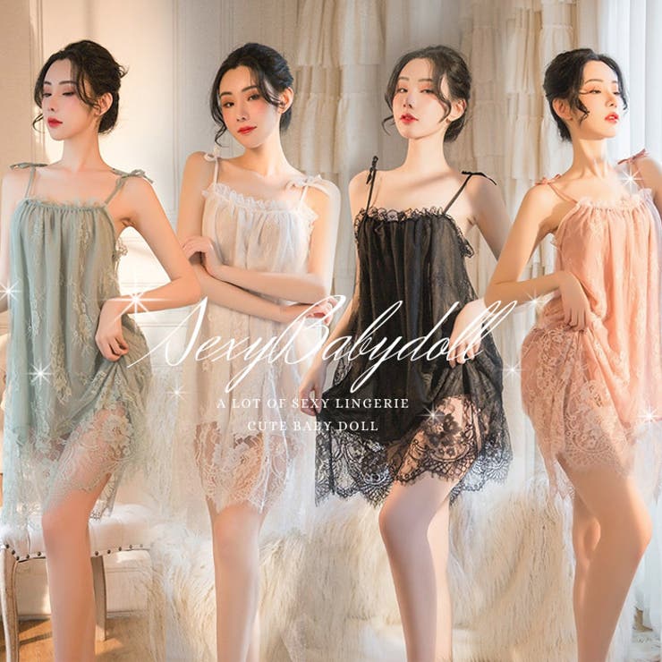 【10%OFFクーポン!11/27(木)1:59まで】Anna Mu JAPAN ベビードール Tバック セット ショーツ パンティー ベビードール ランジェリ...