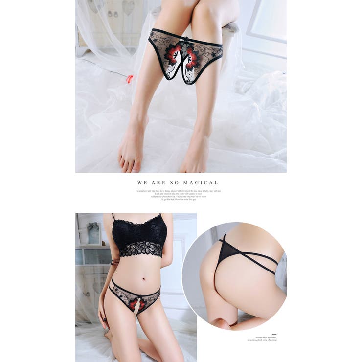 Anna Mu JAPAN セクシー ショーツ オープンクロッチ 穴あき ショーツ 単品 股割れ ...