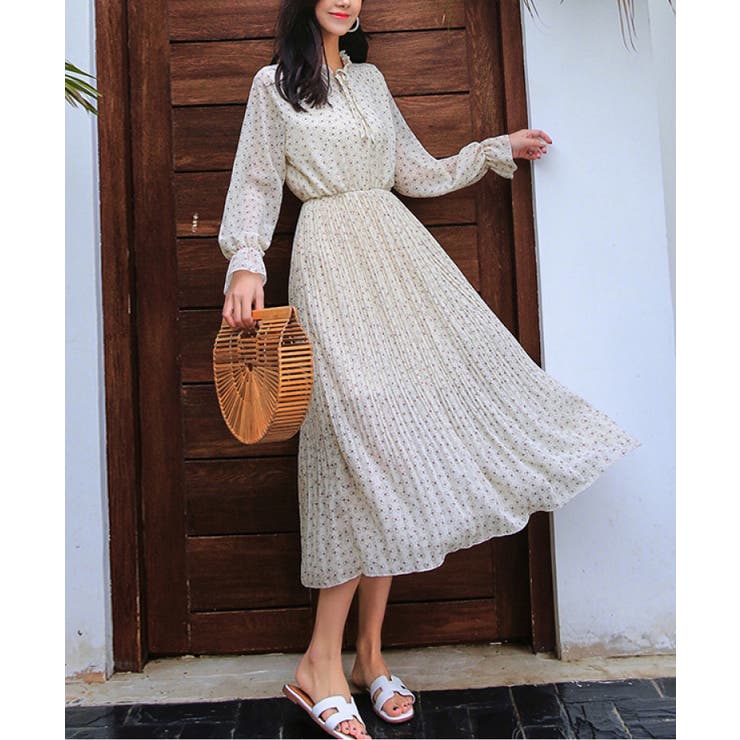 maison de LATIR ワンピース 花柄 ワンピース 花柄 新秋 ワンピース 花柄 ロング 花柄 ワンピース レディース レトロ ワンピース 花柄 長袖フリル ワンピース レディース ワンピース レディース ワンピース 長袖 ワンピース ロング