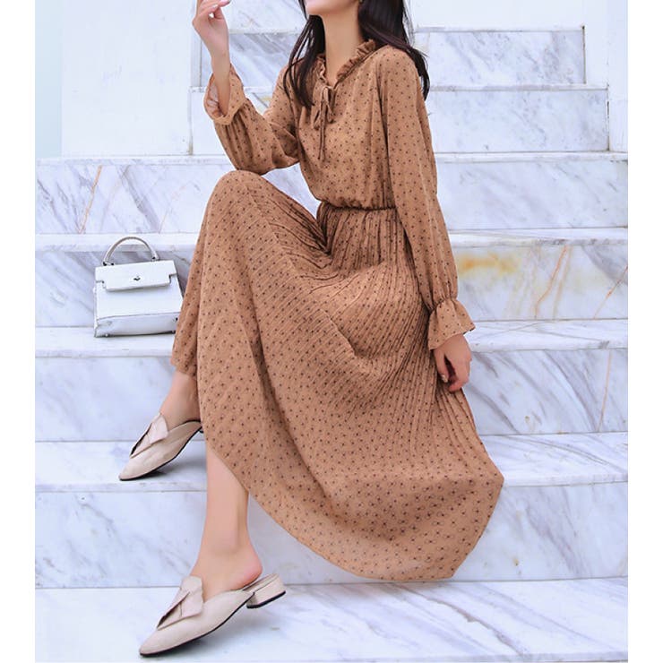 maison de LATIR ワンピース 花柄 ワンピース 花柄 新秋 ワンピース 花柄 ロング 花柄 ワンピース レディース レトロ ワンピース 花柄 長袖フリル ワンピース レディース ワンピース レディース ワンピース 長袖 ワンピース ロング