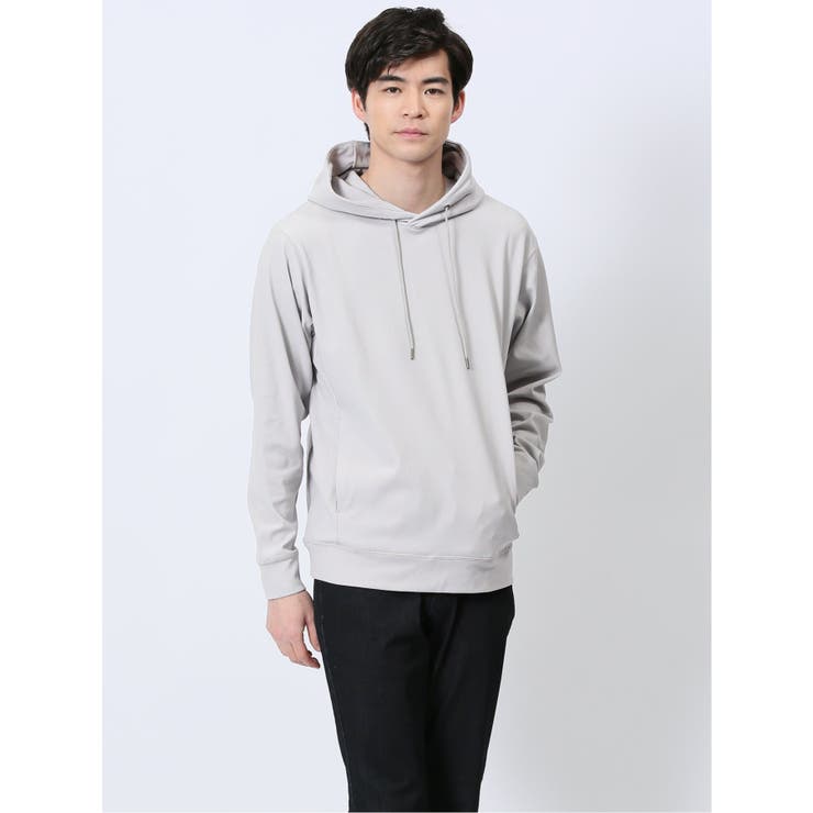 【10％OFFクーポン！1/16(金)1:59まで】TAKA-Q MEN ポンチ裏メッシュ 長袖プルパーカー トップス