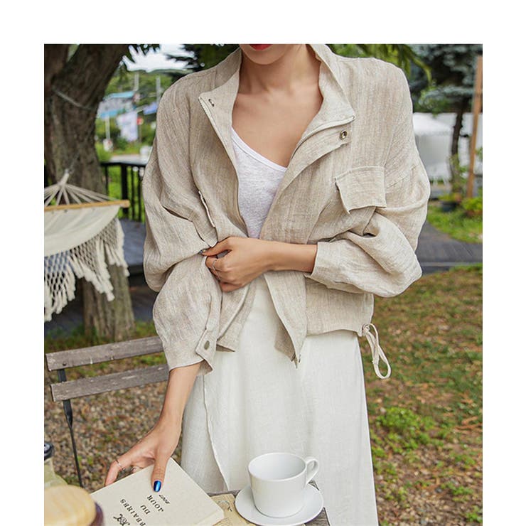 maison de LATIR ブルゾン ライトアウターライトジップ ブルゾン レディース ガーリー 海 旅行 ガーリー フェミニン 韓国ファッション 秋 セクシー 秋服 韓国 量産型 ホーム オフィス アウター(コート・ジャケットなど)