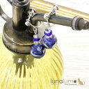 lunolumo ベネチアングラスイヤリング ベネチアンガラス イヤリング キラキラ ロンデル 青 マーブル イタリア製 I アクセサリー