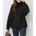 JungleJalopy バルキーサイドボタンハイネックセーター 冬 レディース トップス