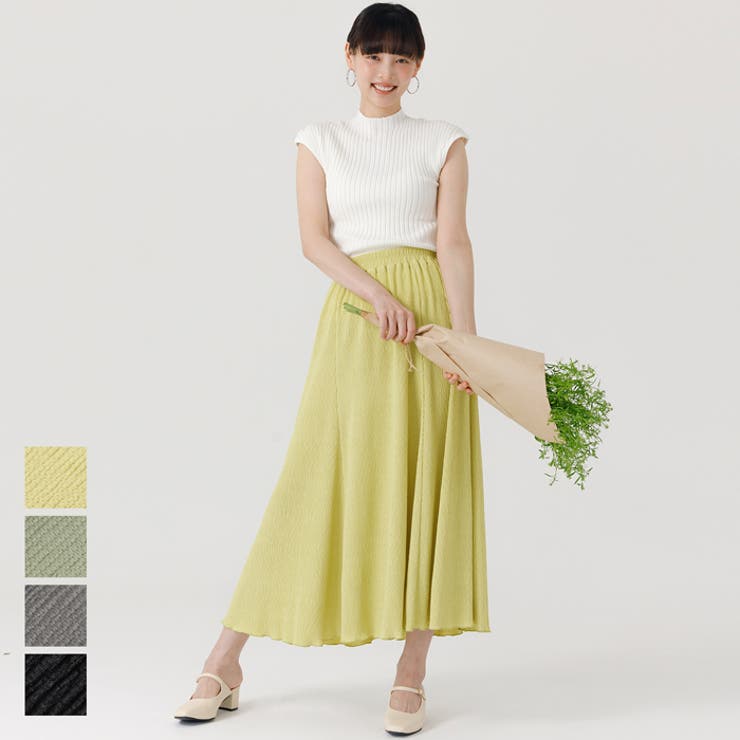 coca 楊柳プリーツフレアスカート スカートのサムネイル