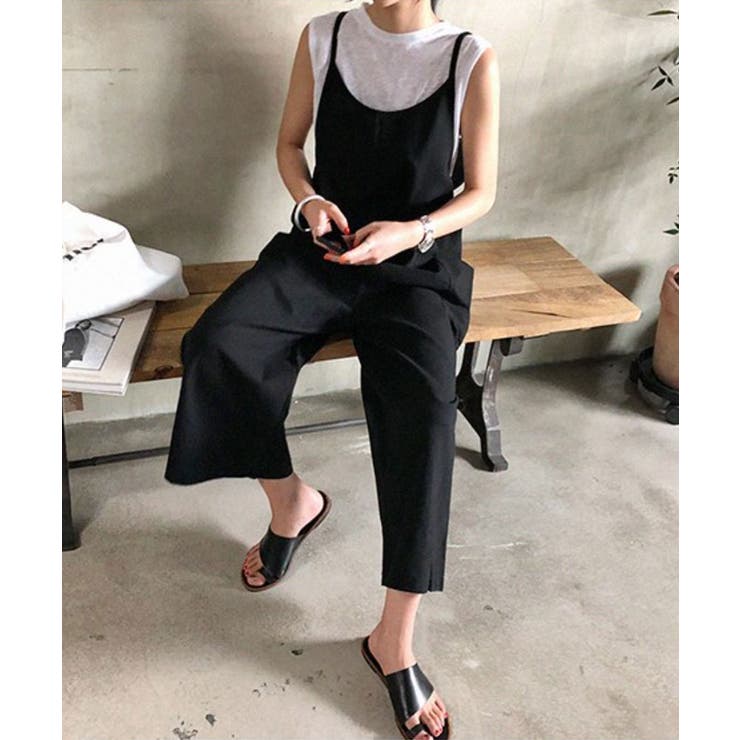 デニム オーバーオール【シンプル アメカジ ストリート系 定番 ナチュラル レディース 森ガール ウォッシュ加工 ユーズド加工 メンズライク レディース 大きいサイズ 古着風 ジーンズ 定番 M L ネイビー ロールアップ オールインワン】 アメリカン