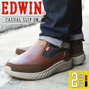 ShoeSquare EDWIN エドウィン スリッポン メンズ スニーカー 軽量 カジュアルシューズ 防滑 幅広 3E EEE ローカット モカシンシューズ ...