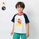 こどもの森e-shop 子供服 moujonjon (ムージョンジョン) くまプリントラグラン半袖Tシャツ 80cm 90cm 100cm 110cm 120cm 130cm 140cm M34808 トップス