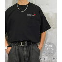 GROOVY STORE 【オーバーサイズ】Tシャツ半袖 刺繍 ポケット Tシャツ #ロゴ トップス