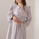 【5%OFFクーポン 9/11 1:59まで】レースレディース サイド レースアップ フリル マキシ ワンピース 女性 レディース スカート オールインワン ロング Aライン 単色 無地 ボタン 体型カバー ガーリー キュート 可愛い ラブリー オンコー