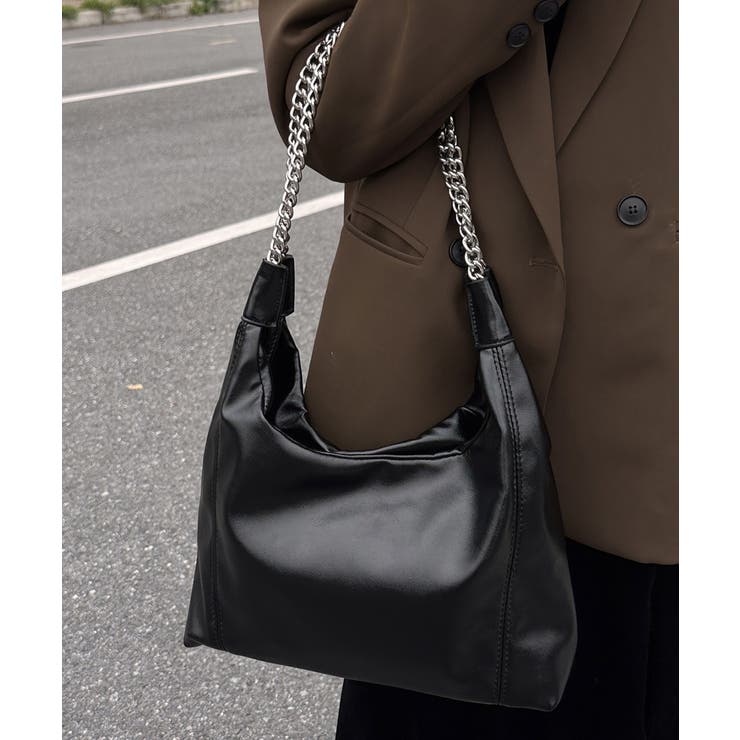 【10％OFFクーポン！11/27(木)1:59まで】SUNSHINE CLOSET トートバッグ チェーンホーボーバッグ合皮 バッグ・鞄