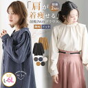 A Happy Marilyn 肩が着痩せる 前後2WAY ブラウス 大きいサイズ レディース ブラウス シャツ トップス LL 3L 4L 5L 6L 秋 秋物 秋服 冬 冬物 冬服 ぽっちゃり ゆったり 着やせ ドット ピーチ 起毛 コーデュロイ か