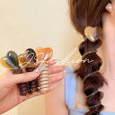 JS FASHION ヘアアクセサリー 全4色 コイルポニー ハートモチーフ ポニーテール 簡単 ヘアポニー ぐるぐる 髪飾り ヘアアレンジ 成人式 謝恩会 髪...