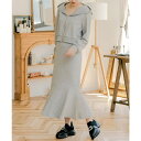 JULIA BOUTIQUE パーカー+マーメイドスカートスウェットセットアップ [24512 長袖 ロング マキシ タイト 無地 レディース ウエストゴム ト...