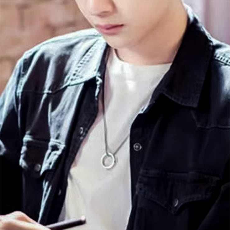 インナーショップDiamondHearts リングネックレス リング チェーンネックレス シルバー シンプル スト..