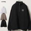 ONE 4 PREMIUM ハーフジップ メンズ 裏起毛 ハーフジップ レディース スウェット オーバーサイズ トレーナー ビッグシルエット ロゴ 刺繍 セットアップ 可能 スエット 襟付き トップス 長袖 大きいサイズ 春服 秋服 冬服 韓国ファッショ