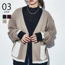 SETUP7【WOMEN】 【MAISON BREEZE reveur】配色Vネックカーディガン 春ニット トップス