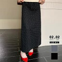 COCOMOMO ドットスカート タイトスカート スリットロングスカート スカート ドット 大人 タイト スリット ドット柄 水玉 ナロースカート ロングスカー...
