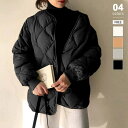 COCOMOMO キルティングジャケット 中綿ジャケット あったか キルティング ノーカラーブルゾン アウター ジャケット ブルゾン カジュアル 軽い 暖かい ...