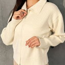 VIVID LADY ニットカーディガン ジップアップ レディース ニット セーター 韓国ファッション ジッパー ダブルジップ トップス カーディガン ショート...