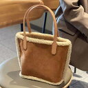 maison de LATIR 大人可愛いボアミニトート トートバッグ ハンドバッグ もこもこ ボア 裏ボア スエード調 夏 大人かわいい デイリー使い カジュアルコーデ 触り心地 おでかけ レディース バッグ・鞄