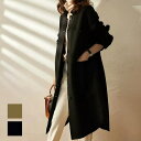 maison de LATIR 羽織るだけで大人シックなスタイリングに!シャツ襟付きロングコート ステンカラー シャツワンピース 羽織り アウター 防寒 大人 通勤 きれいめ カジュアル トレンド 夏 夏 アウター(コート・ジャケットなど)