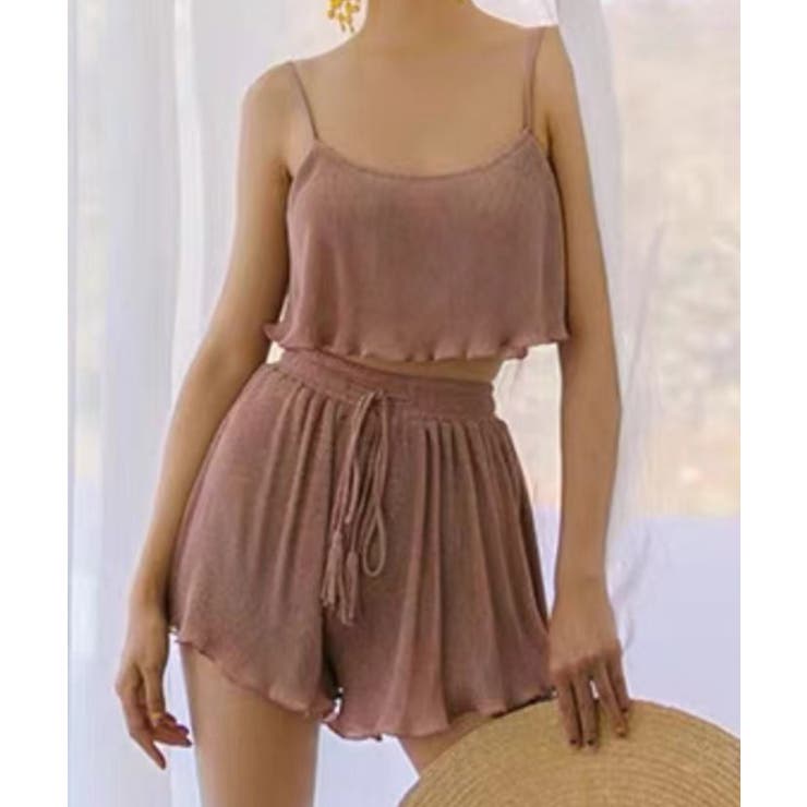 【10％OFFクーポン！11/27(木)1:59まで】Ada. プリーツ セパレート パンツ型 水着 体系カバー 水着