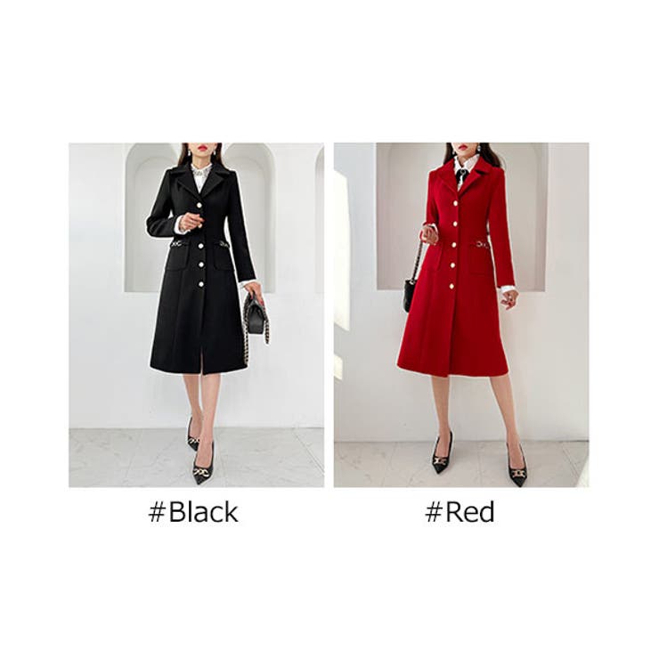 KawaiCat コート レディース ジャケット ロングコート ダブルボタン ロング丈 アウター 長袖 膝丈 上品 オフィス 秋 冬 韓国 to28165 アウター(コート・ジャケットなど)