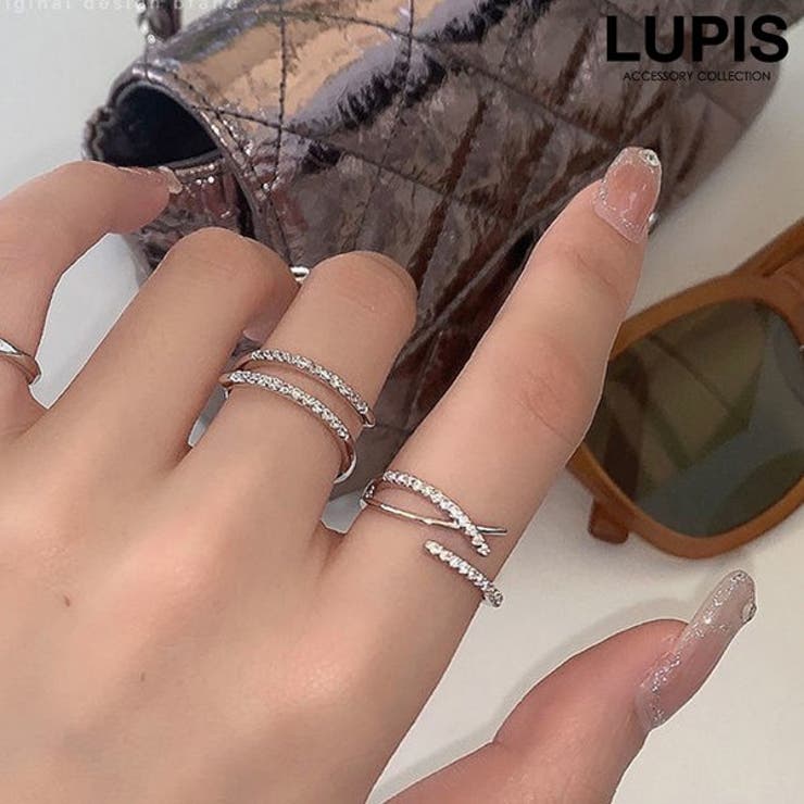 【10％OFFクーポン！3/26(木)1:59まで】LUPIS エレガントラインリング アクセサリー