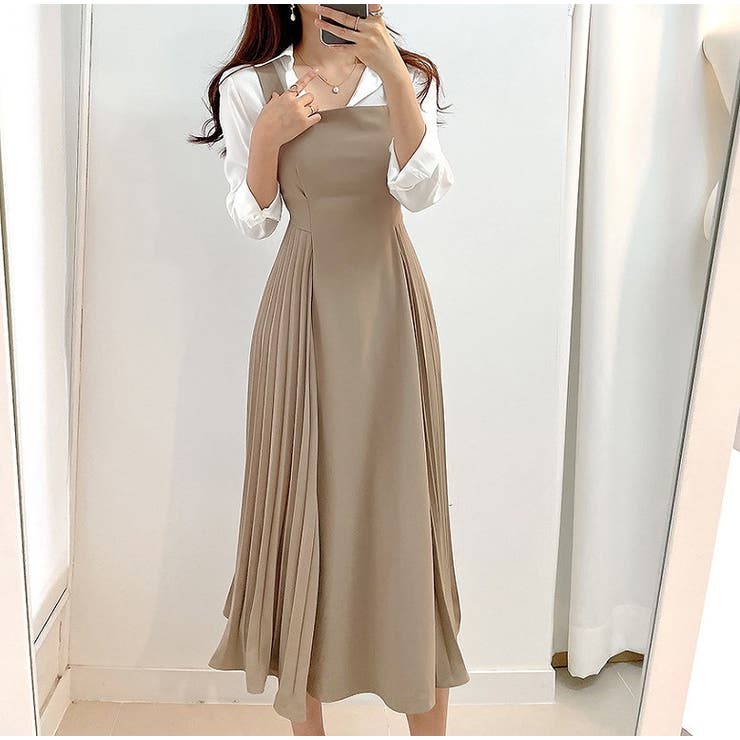 Ulysses 無地プリーツキャミワンピース ワンピース・ドレス