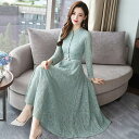 JS FASHION ワンピース 結婚式 二次会 成人式 パーティードレス 全2色 総レースワンピース ベルト レースドレス 前開 Aライン ロング丈 ミモレ丈 ロングワンピース 黒 きれいめ 長袖 エレガント フェミニン ガーリー 華やかおしゃれ 大人