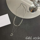 【5/16 1:59まで 5%OFFクーポン】G&L Style アルファベットモチーフ2連ネックレス 9538 アクセサリー