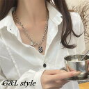 【5/16 1:59まで 5%OFFクーポン】G&L Style スクエアモチーフブロックチェックネックレス 9849 アクセサリー
