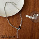 G&L Style バタフライモチーフパールシルバーネックレス 10027 アクセサリー