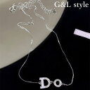 【5/16 1:59まで 5%OFFクーポン】G&L Style アルファベットモチーフストーンネックレス 10138 アクセサリー
