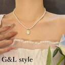 G&L Style ゴールドフレームモチーフパールネックレス 10160 アクセサリー