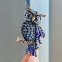 JS FASHION ブローチ 全4色 フクロウモチーフ ふくろう 華やか ビジュー アクセサリー パーティー お呼ばれ ミセス ママスーツ セレモニースーツ ギフト フォーマル 二次会 謝恩会 結婚式 冠婚葬祭 スカーフ留め コサージュ 【acc000