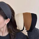 JS FASHION カチューシャ 全4色 ニット素材 幅広 秋 冬 シンプル 成人式 お呼ばれ 痛くない 黒 茶 ヘアアクセサリー 大きめ 二次会 パーティー...