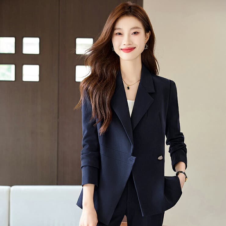 JS FASHION 【スーツジャケット単品】 全3色 襟付き 羽織り 長袖 春アウター 大人 きれいめ 好印象 フォーマル おしゃれ 大きいサイズ 上品 セレモニー ビジネス 通勤 オフィスカジュアル 結婚式 ママスーツ 春 春服 スプリング 【zlz