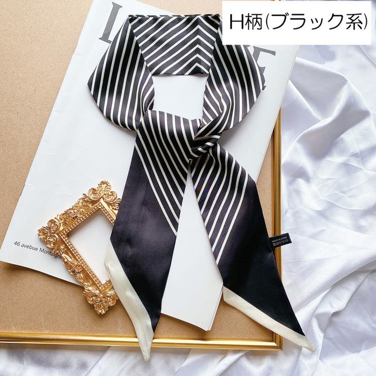 JS FASHION 細長 スカーフ 全9柄 花柄 フルーツ柄 リボン ヘアアクセサリー アレンジ 選べる 柄細スカーフ バッグスカーフ スカーフリボン 上品 ネクタイ バッグに結ぶ 大きい ヘアアレンジ 腕用スカーフ 長方形 ヘアリボン 小物 プチプラ